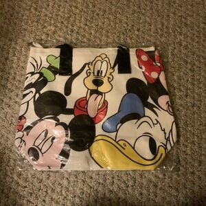 NWOT Disney Character Tote Bag - Black, Pink, Yellow, Blue